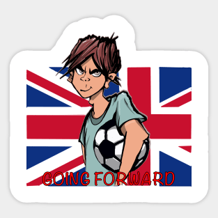 British football soccer going forward Sticker